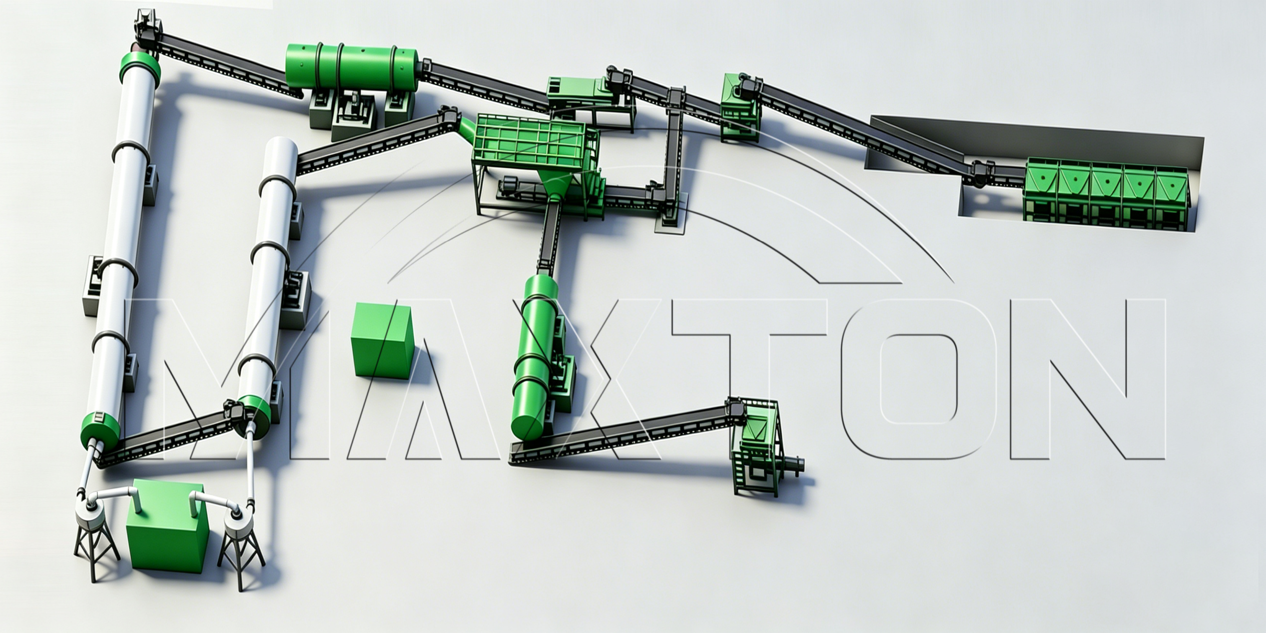MAXTON rotary drum granulator for large-scale NPK and organic fertilizer granulation